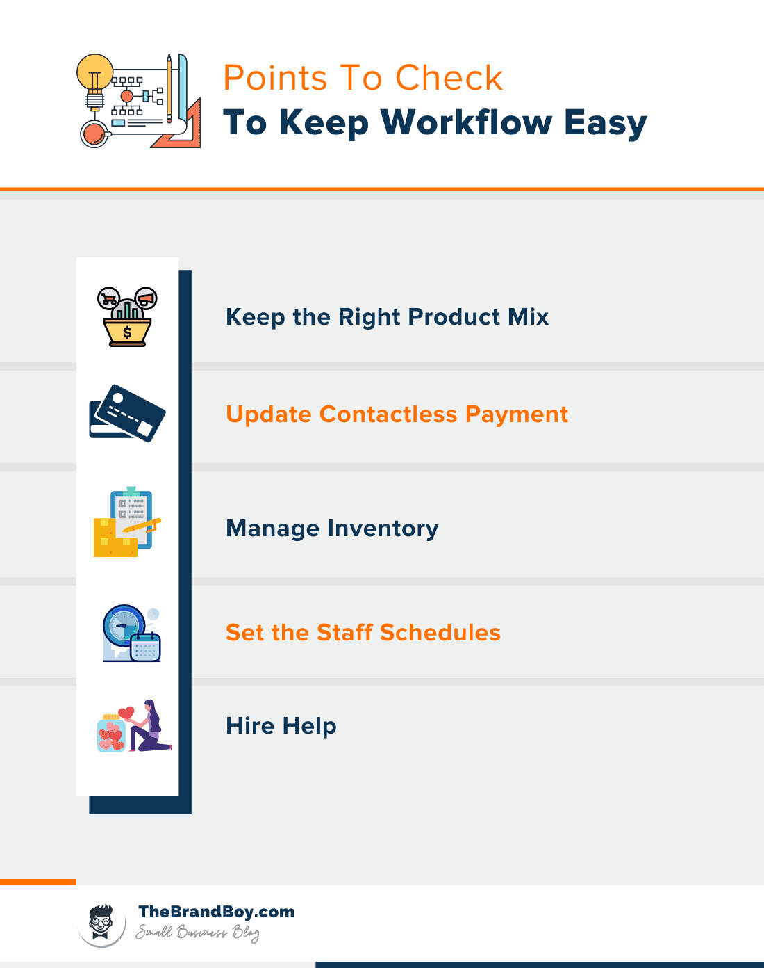 points to keep workflow easy