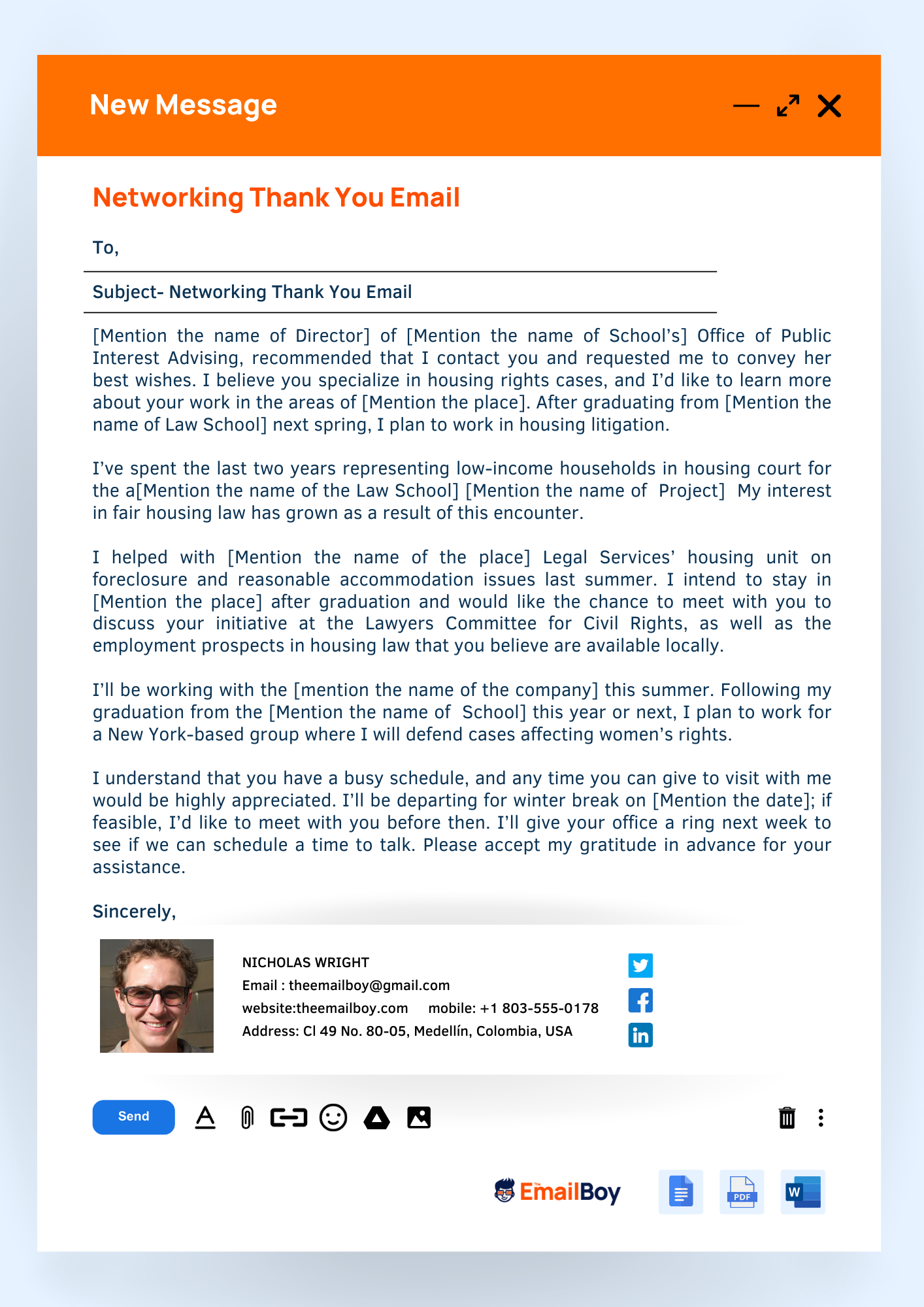 Networking Thank You Email 4 Templates