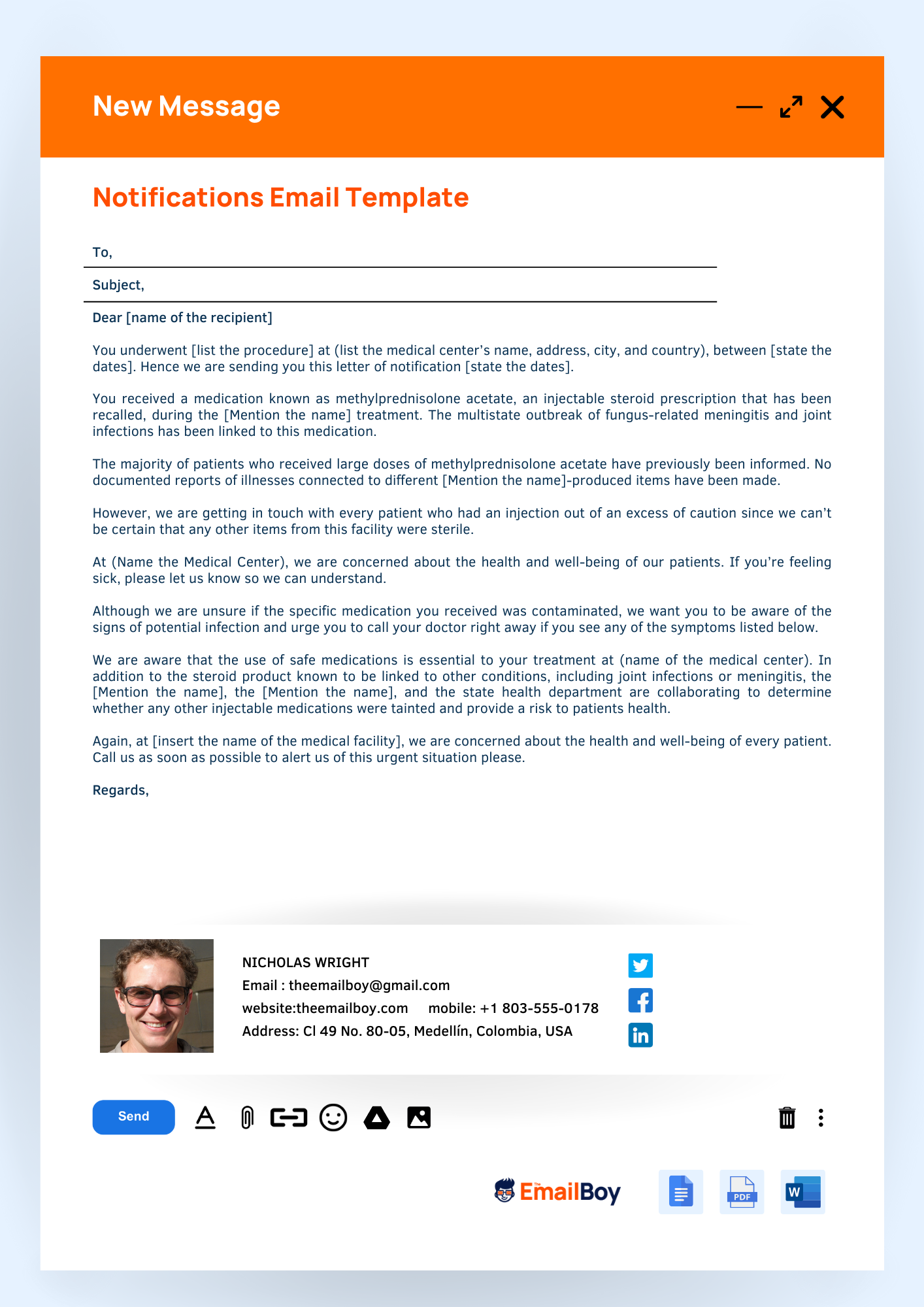 Notifications Email Template Notifications Email Template