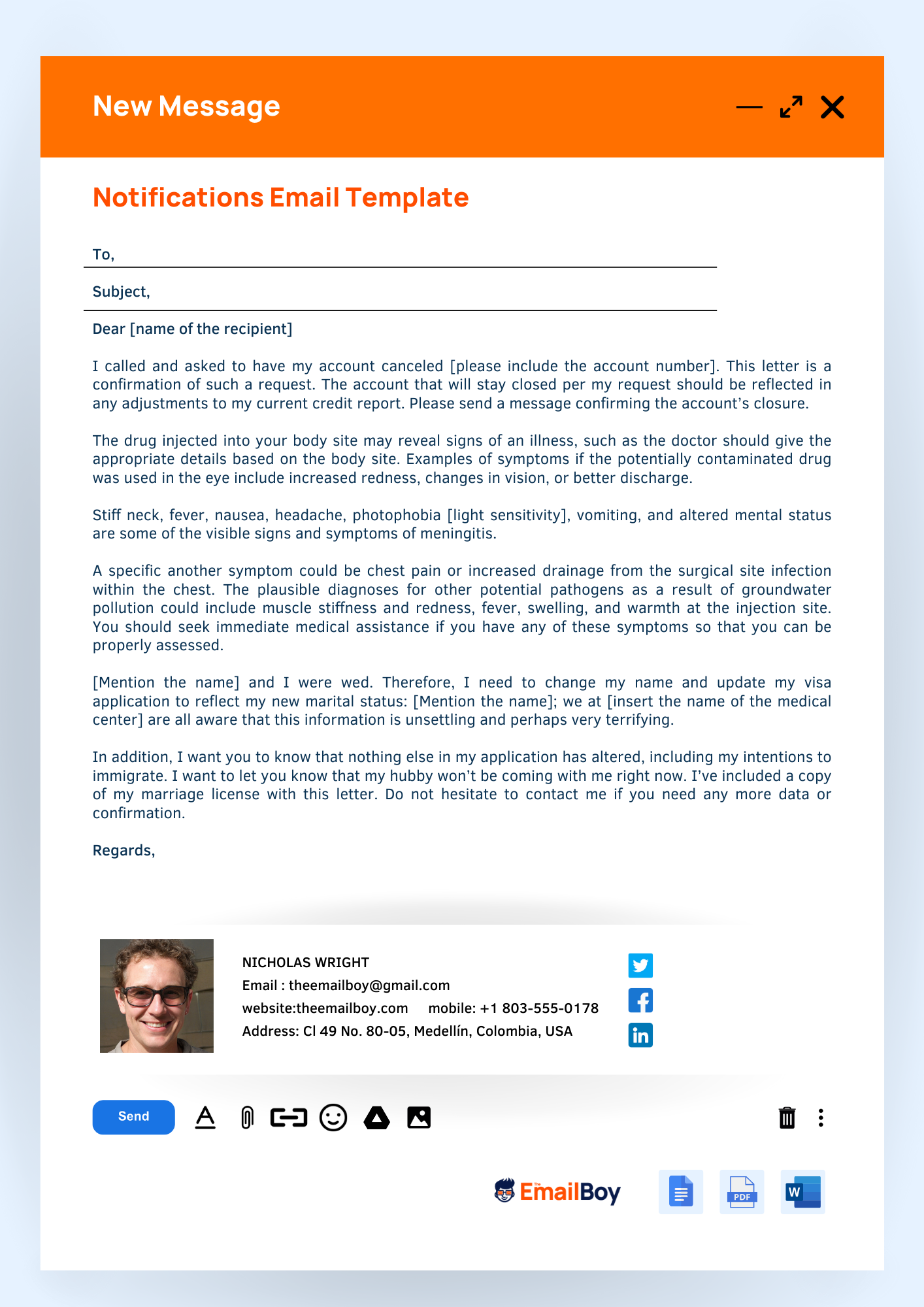 Notifications Email Template Notifications Email Template