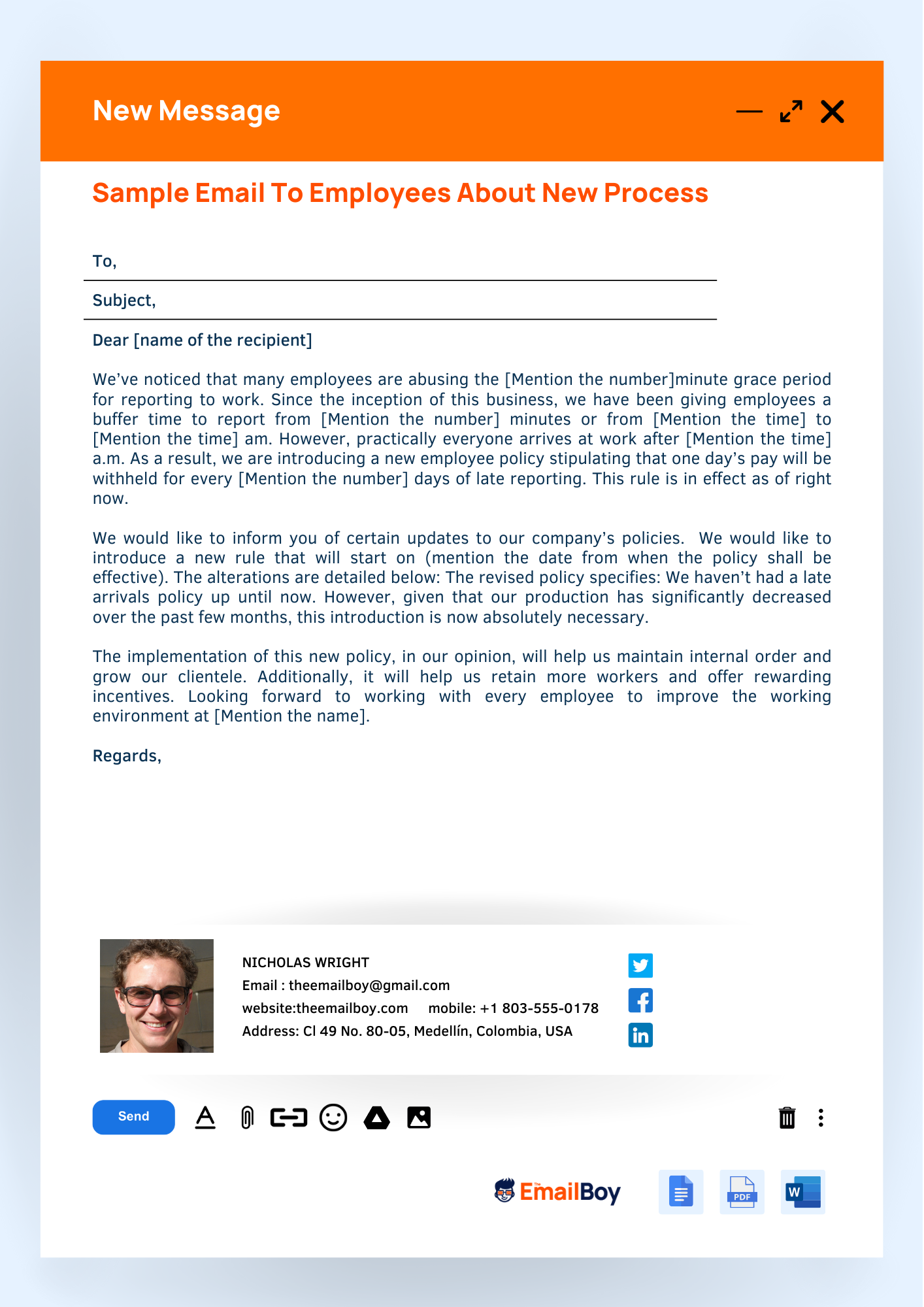 Sample Email To Employees About Bathroom Etiquette Pdf